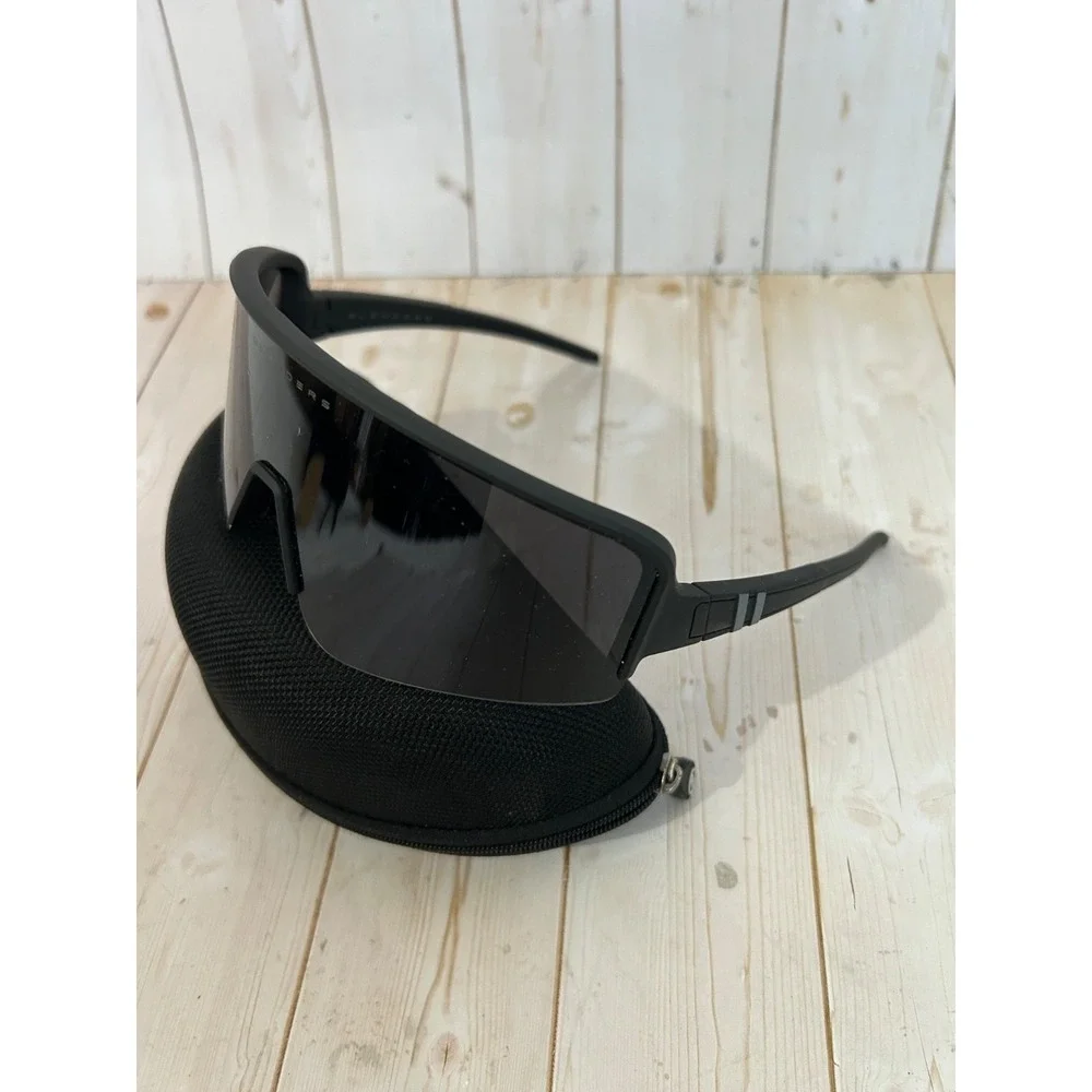 Blenders Eclipse X2 Sunglasses Polarized Jet Line Satin Black Smoke